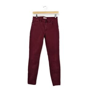 Madewell 9" High Rise Skinny Skinny Dusty Burgundy Jeans Size 27
